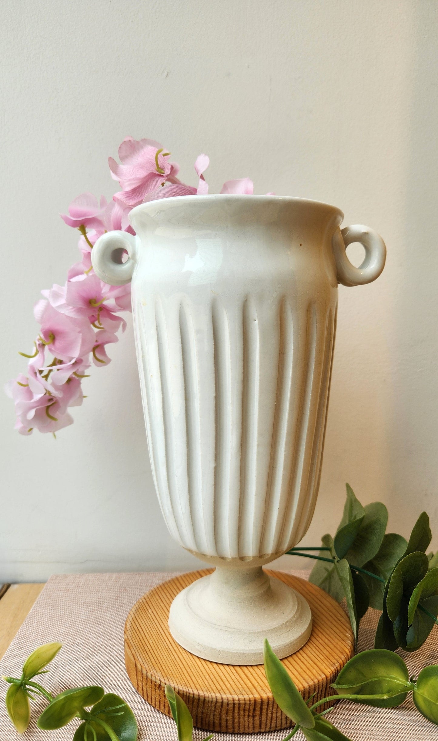 Tall Double Handle Vase