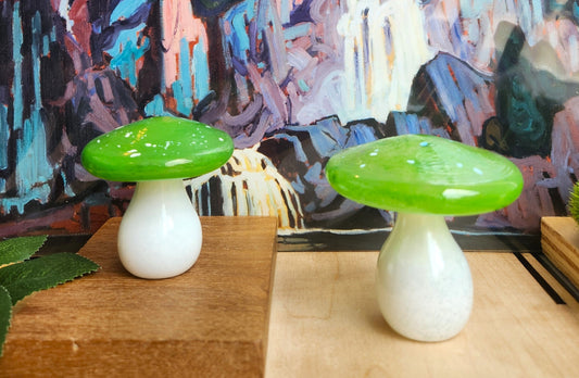 Glass Mushroom Paperweight