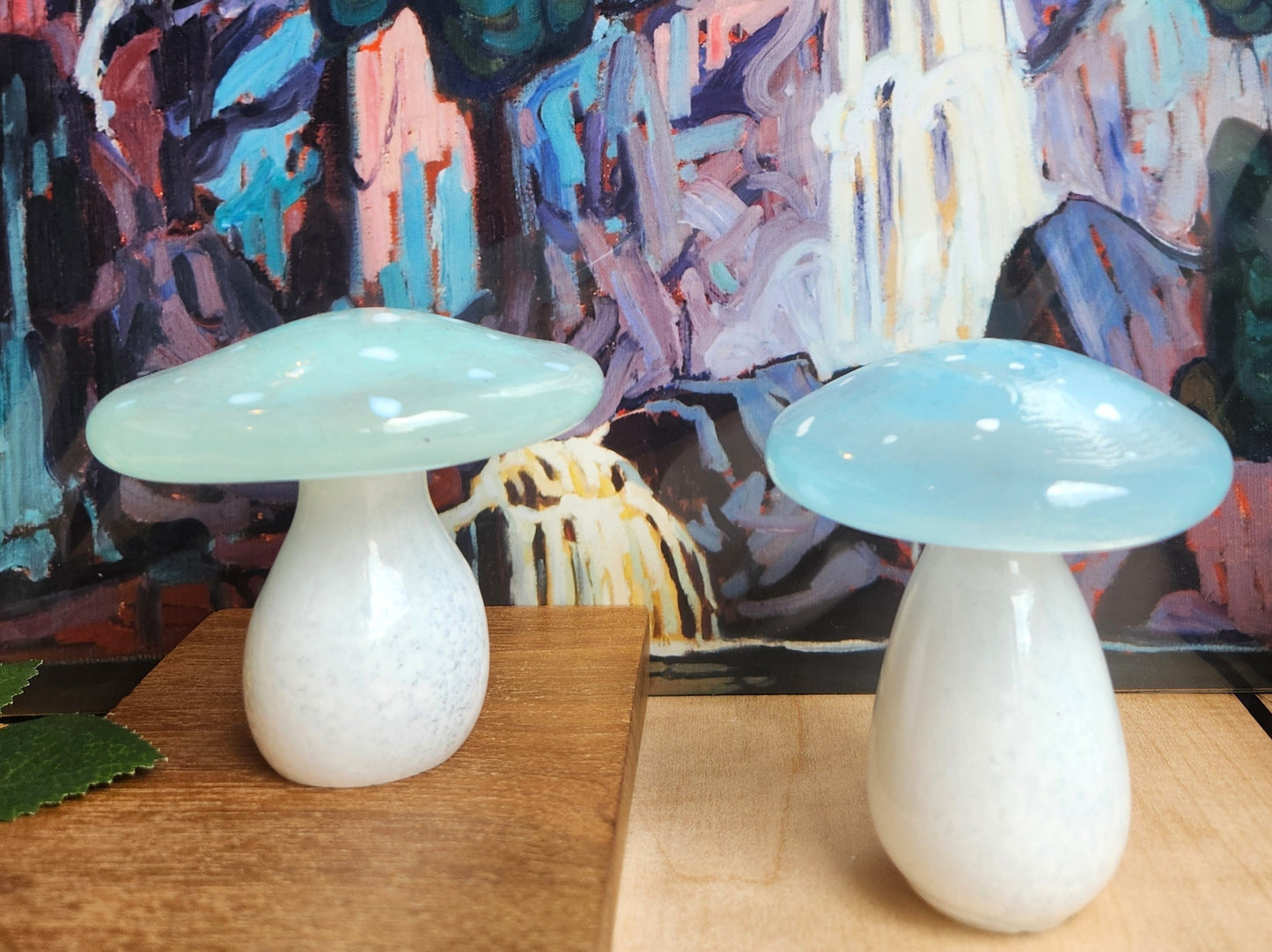 Glass Mushroom Paperweight