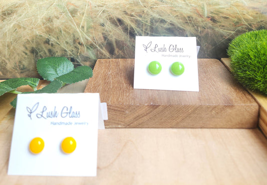 Glass Stud Earrings