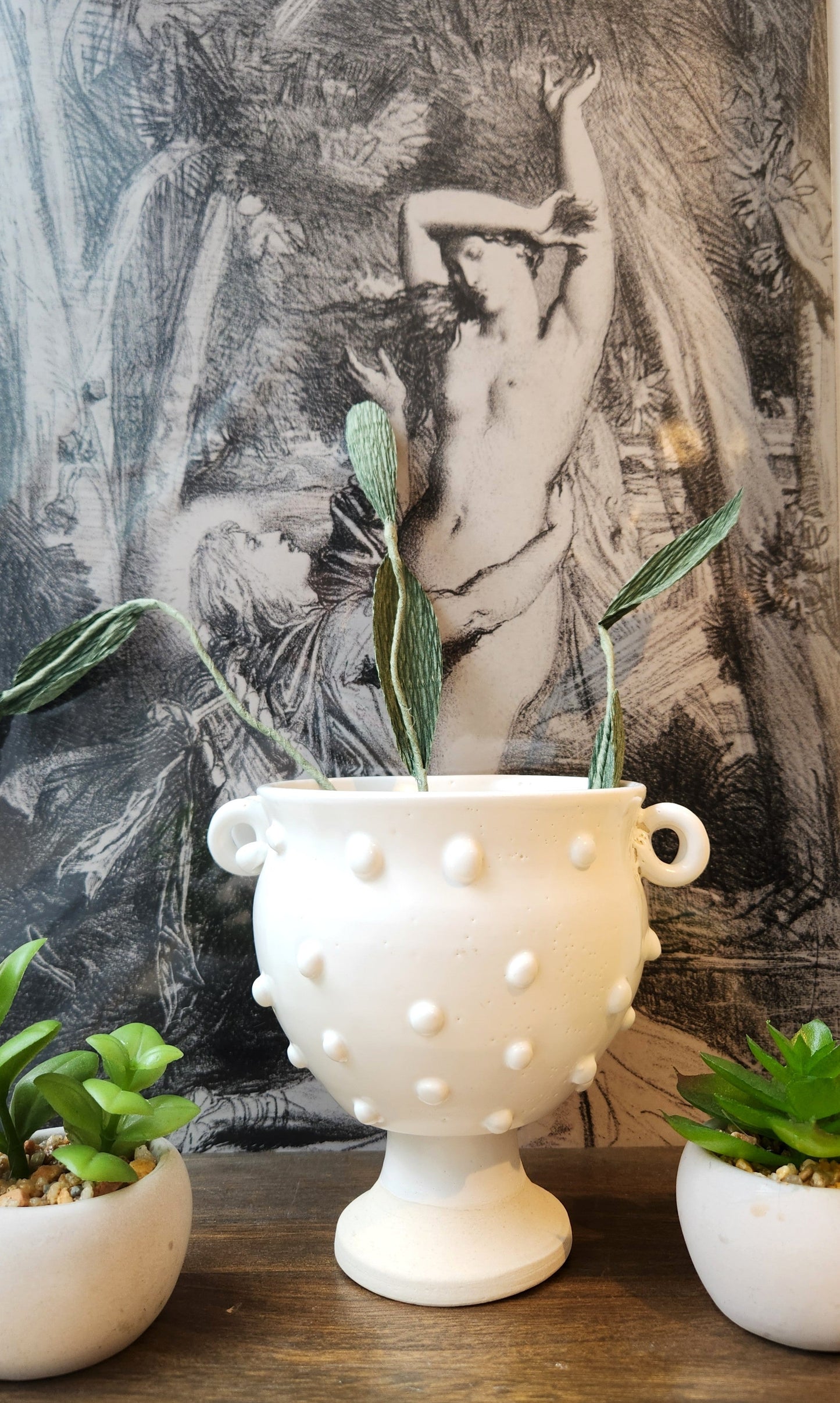 Dotted Vase w/Handles