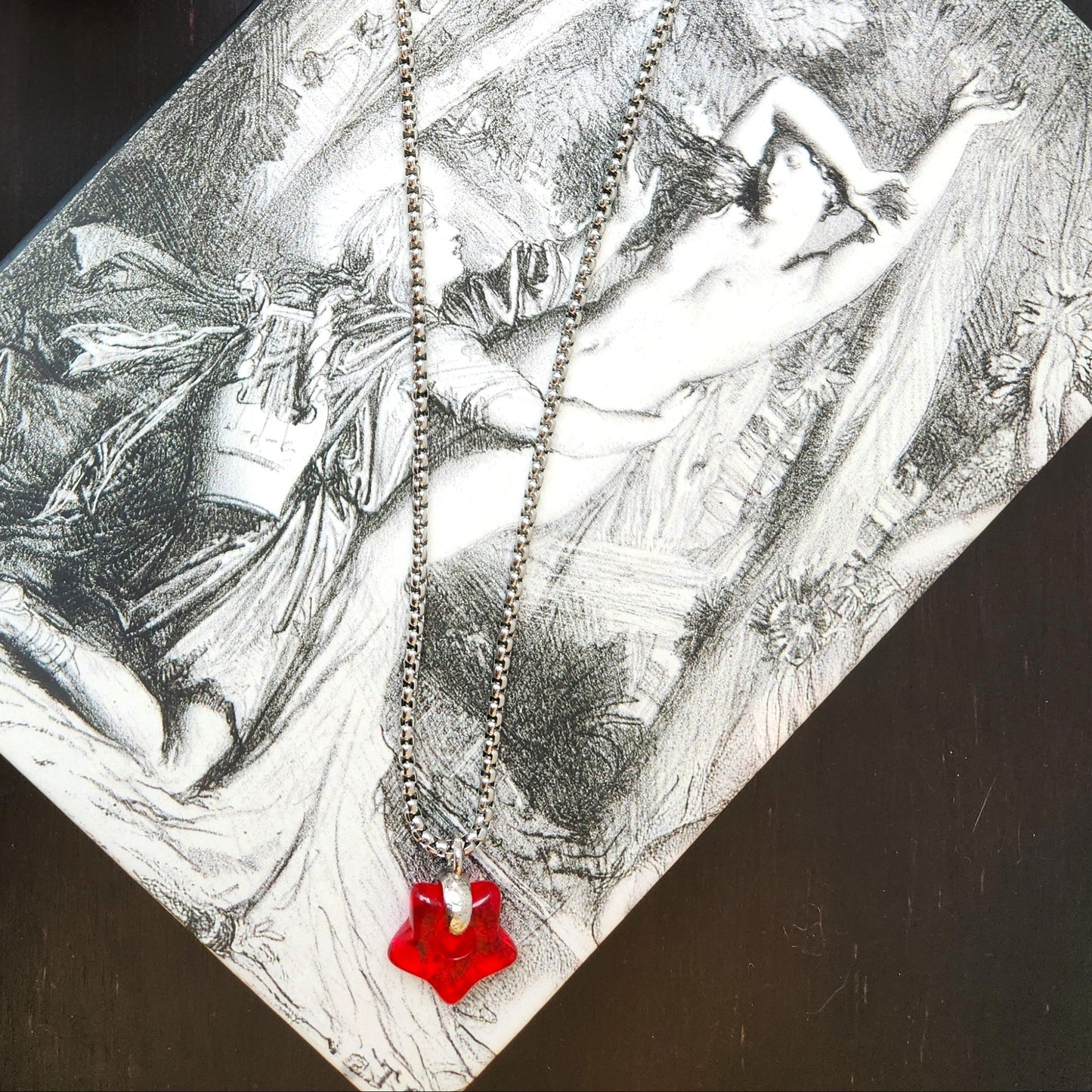 Red Star Charm Necklace