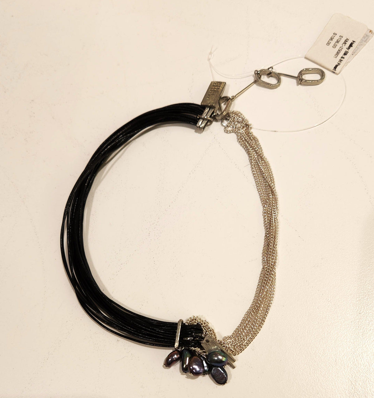 Halley Blk & Iri Pearl Necklace