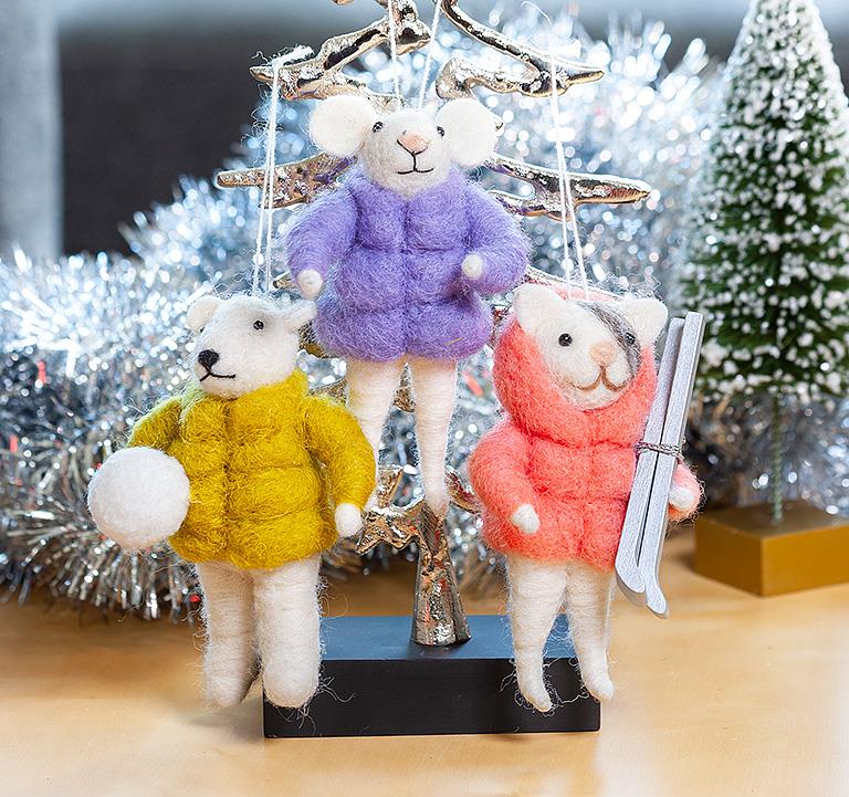 Puffy Coat Animal Ornament