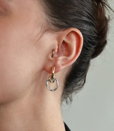 Venusa Two Tone Earring