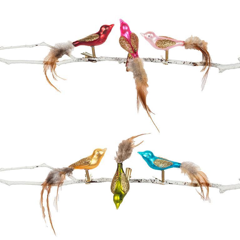 Feather Tail Bird Ornament