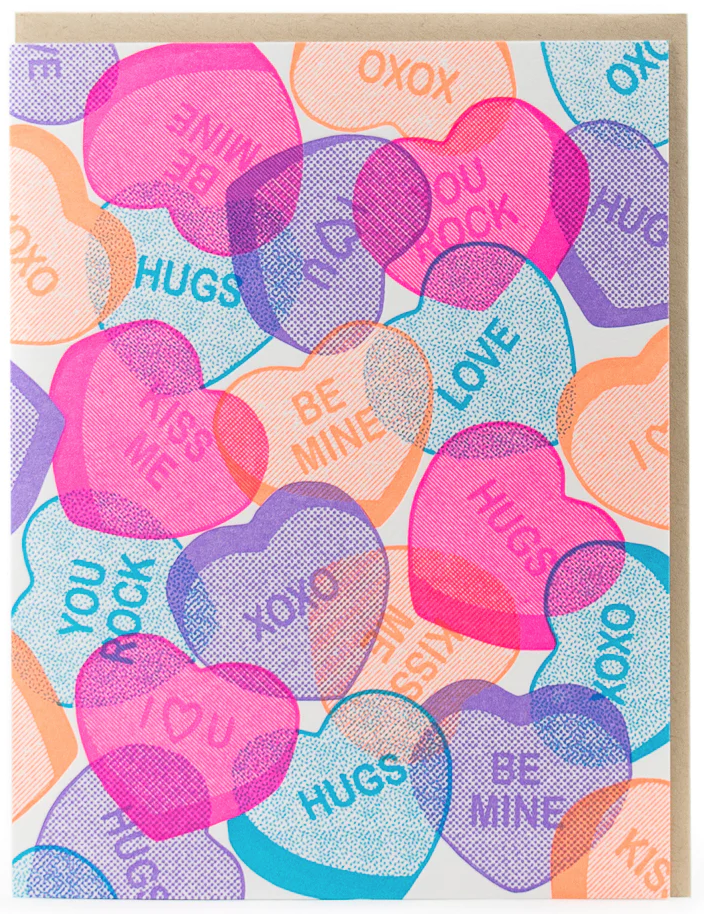 Candy Hearts Card