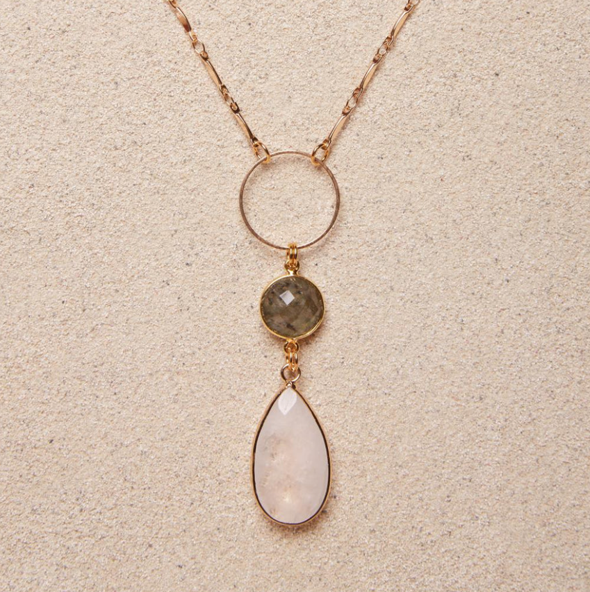 Cherice Labradorite & Quartz Necklace