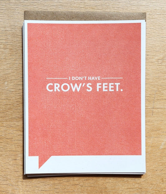 F&F Crow's Feet Card