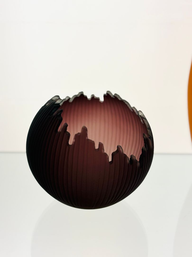 Aubergine Carved Orb