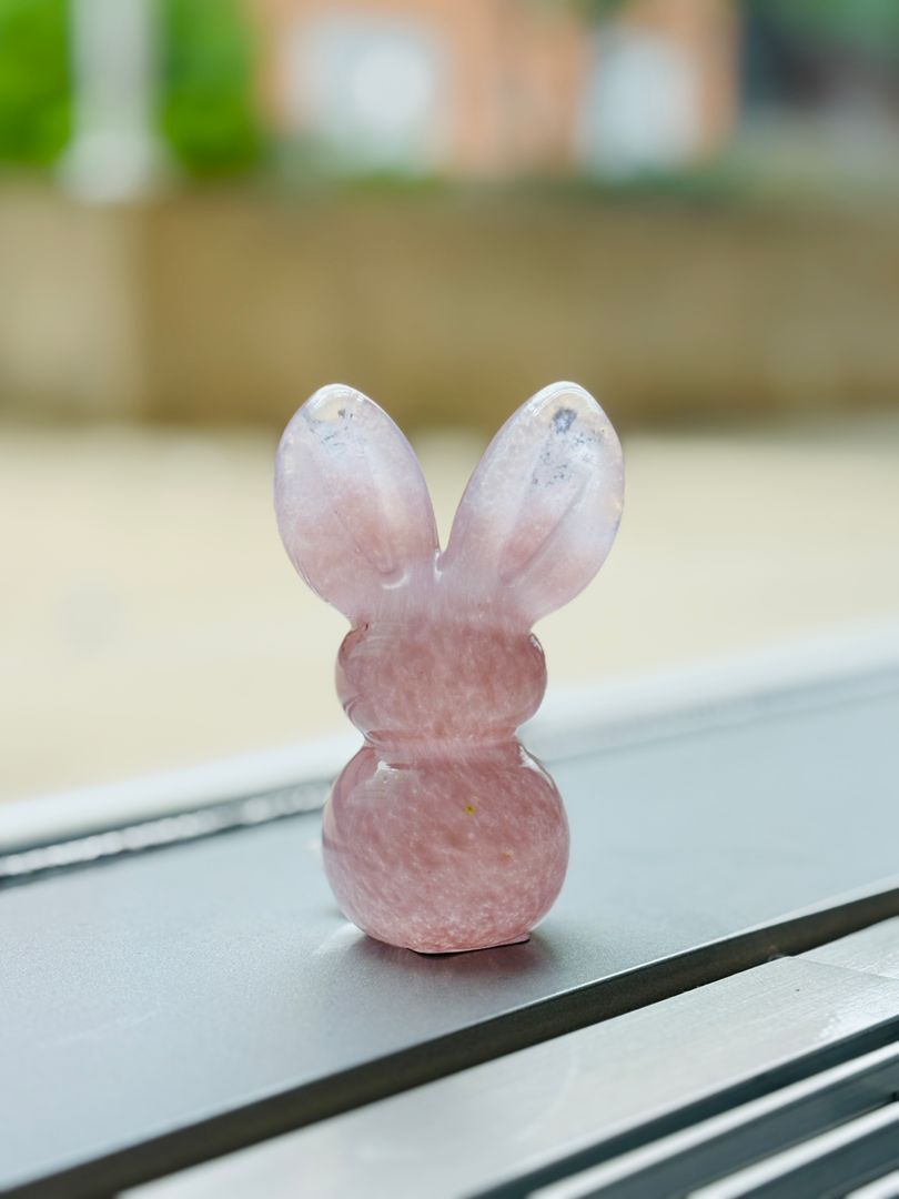 Glass Bunny Rabbit Paperweight