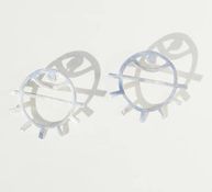 Medium Eye Earrings Silver