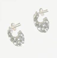 Small Oval Hoops Silver