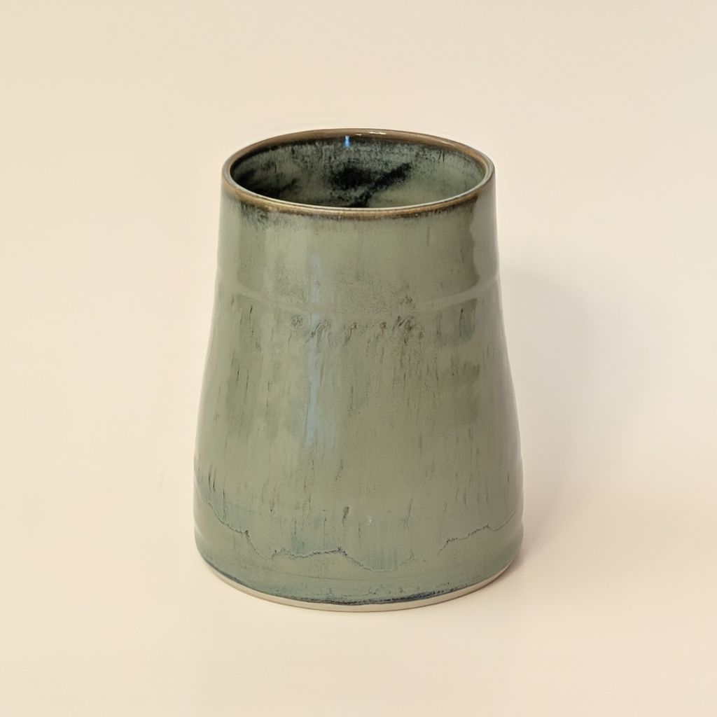 Green Earthware Drinking Cup