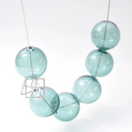 Bonbons Silver & Aqua Necklace