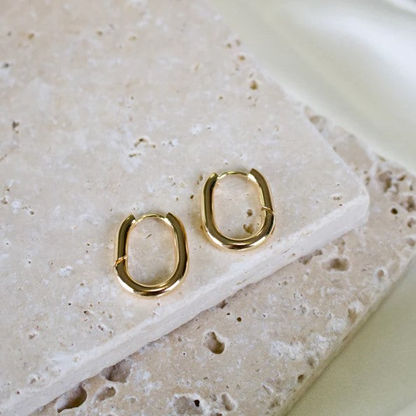 Hayden Gold Oval Earrings