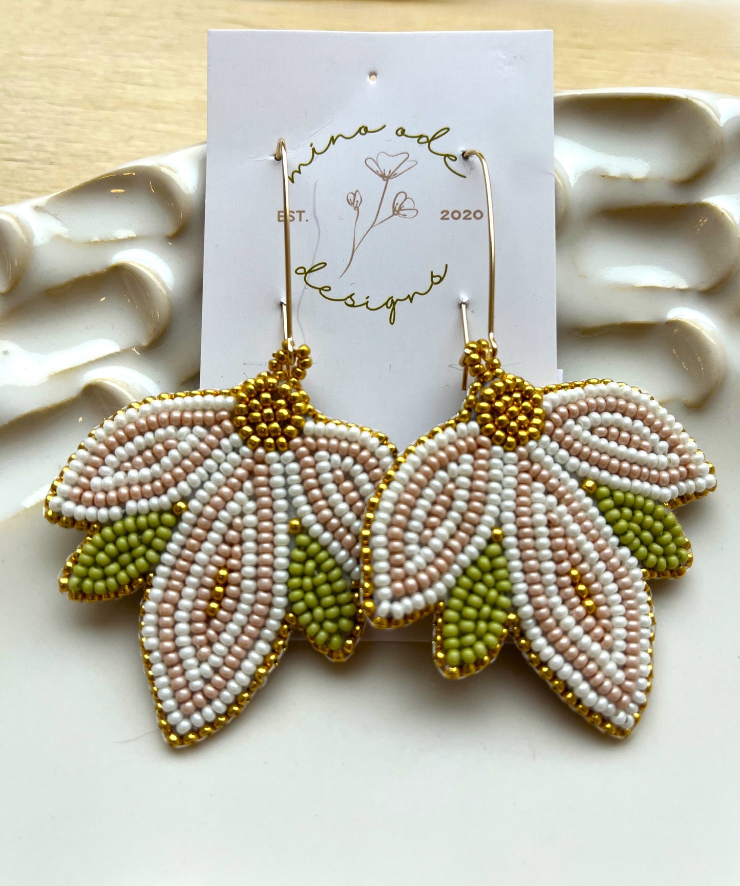Large Floral Drop Earrings