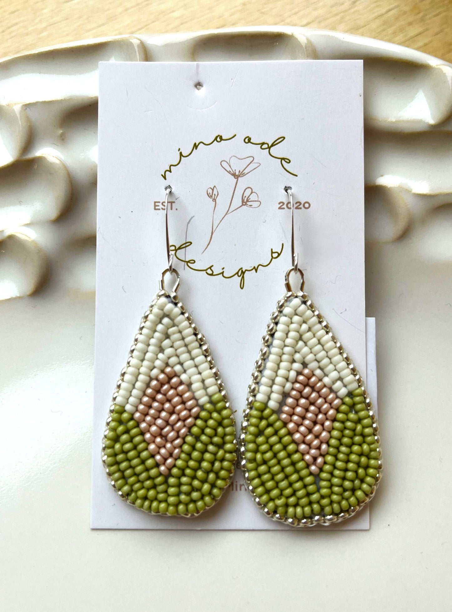 Teardrop Earrings Pink