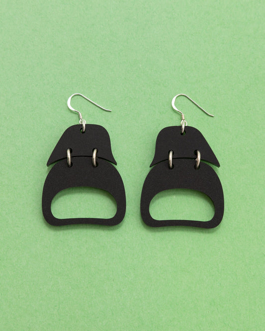 Hollow Ovoid Mini Earrings