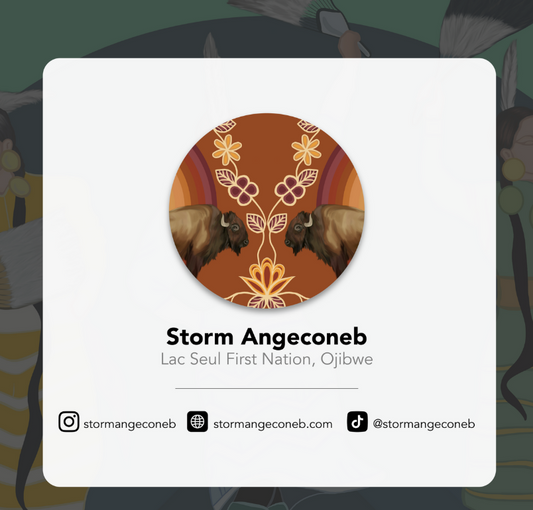 Ojibwe Florals Tea Towel