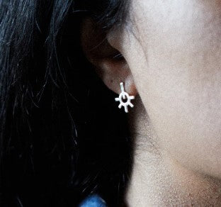 Burst Earrings Silver