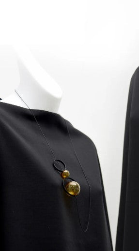 Glass Amber Spindles Necklace