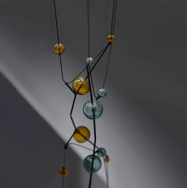 Silver Aqua Y Necklace