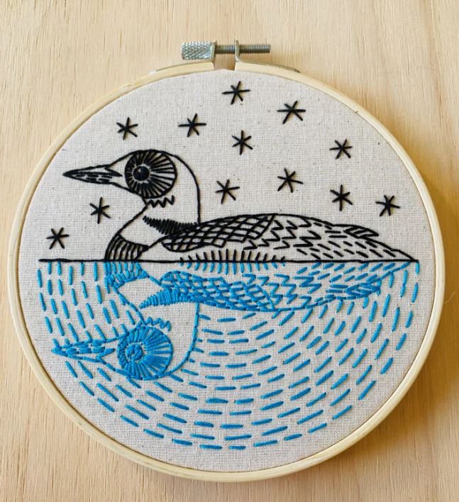 Loon Embroidery Kit