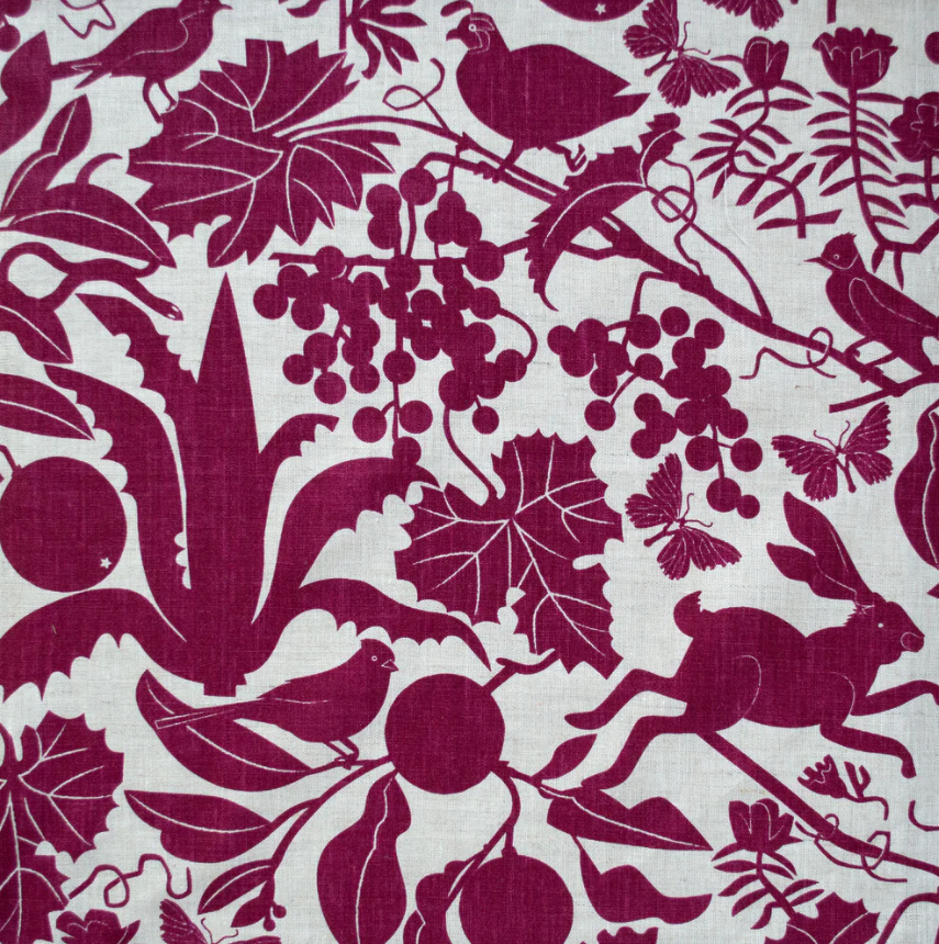 Carmine Linen Tea Towel