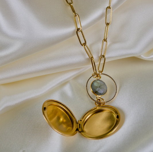Paloma Gold Locket Necklace