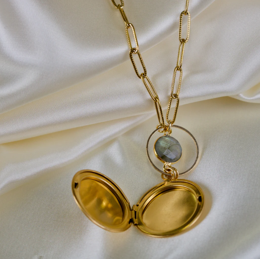 Paloma Gold Locket Necklace