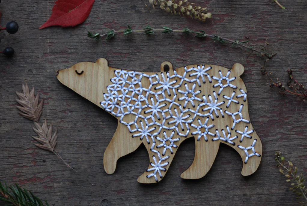 Bear Stitched Ornament Kit
