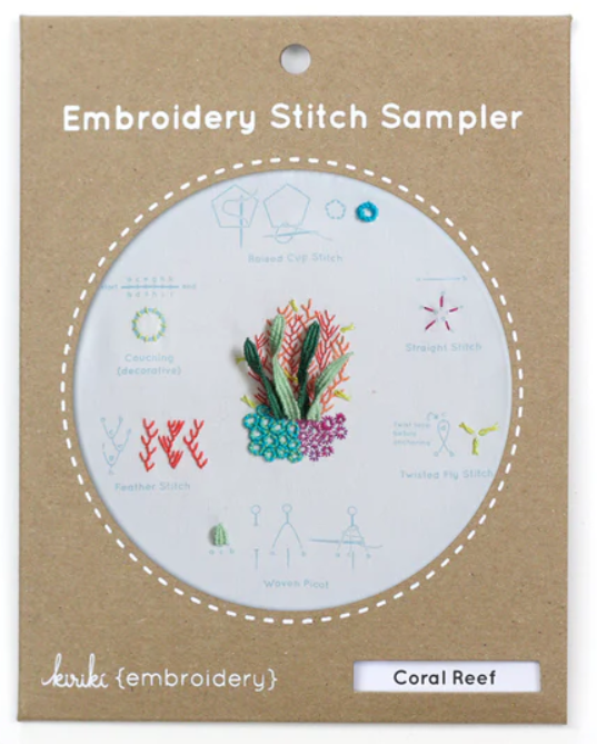 Coral Reef Embroidery Stitch Sampler