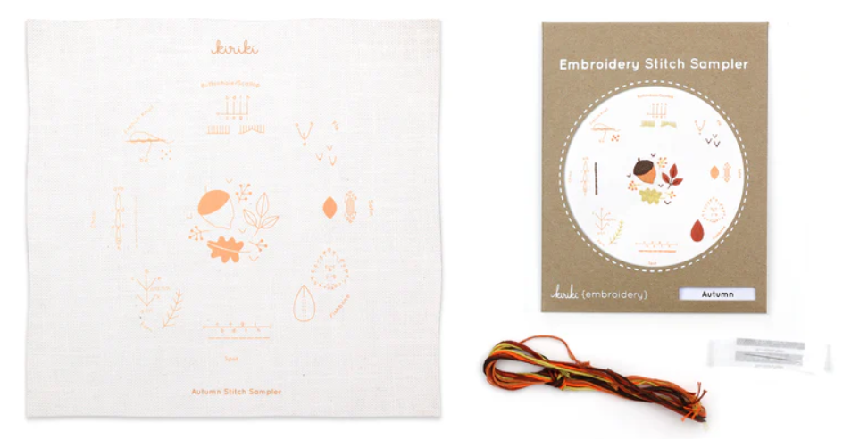 Autumn Embroidery Stitch Sampler