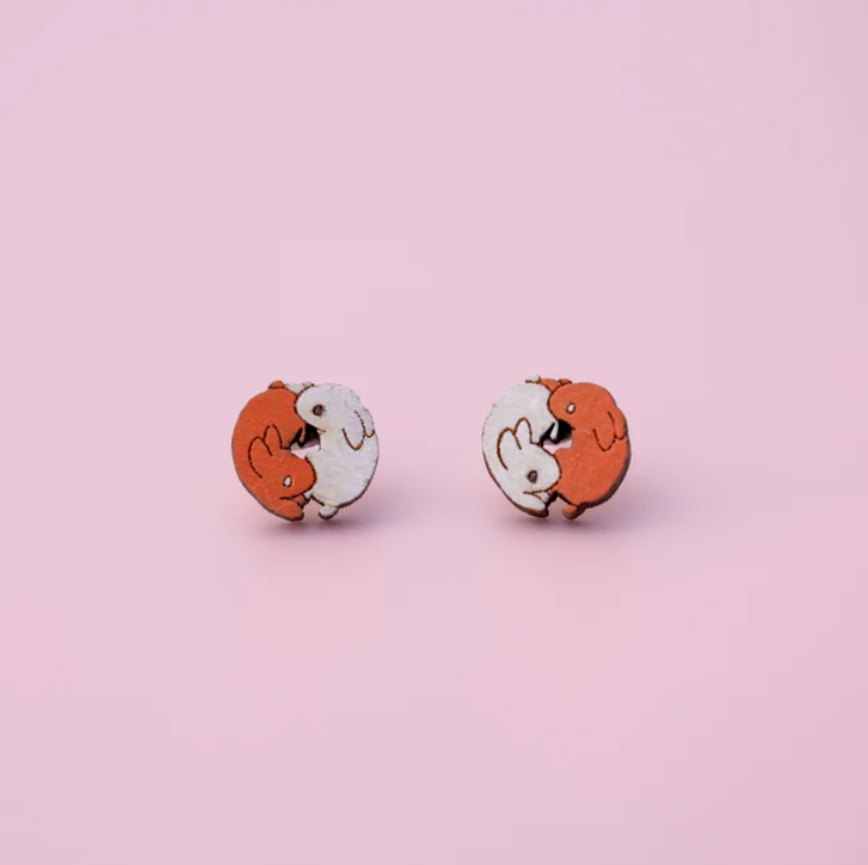 Moon Bunny Studs