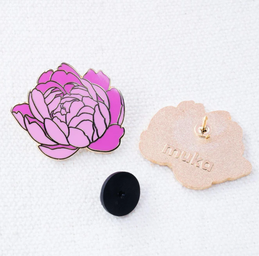 Peony Enamel Pin