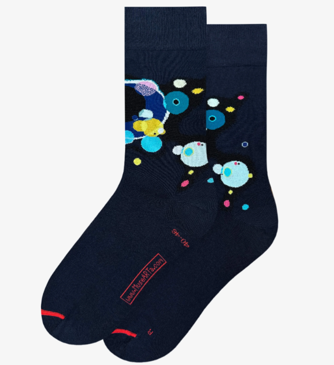 Lg Several Circles Art Socks