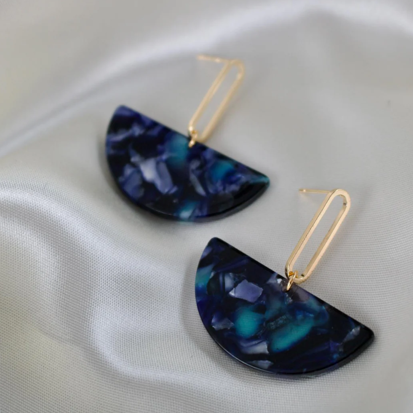 Esme Navy Earrings