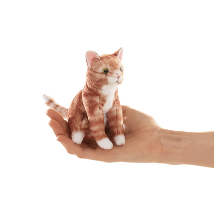 Mini Orange Tabby Cat Finger Puppet