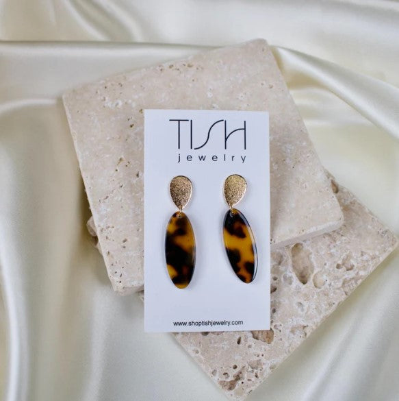Liza Acetate Gold Earrings