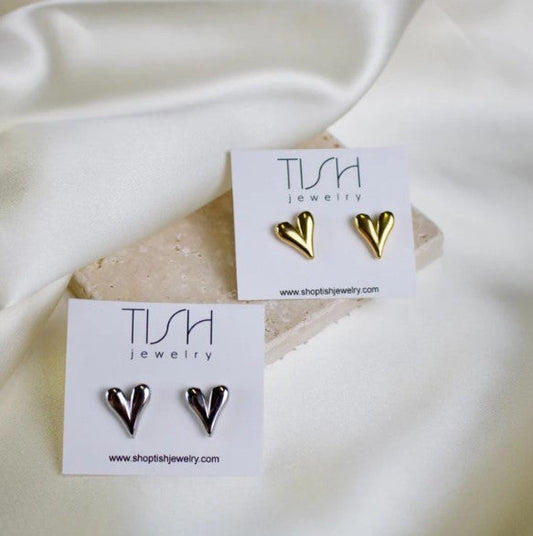 Lola Silver Heart Stud