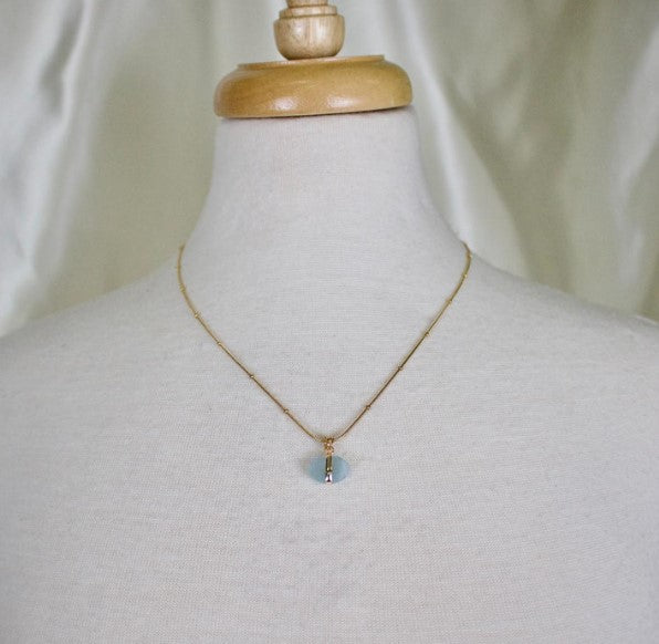 Patti Aquamarine Charm Necklace
