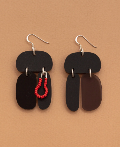 Ovoid Trio Charmed Earrings