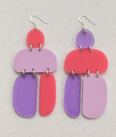 Remixed Stacked Ovoids Earrings