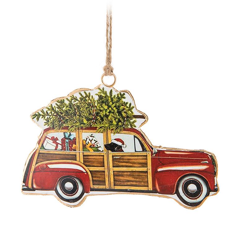 Dog in Wood Ornament
