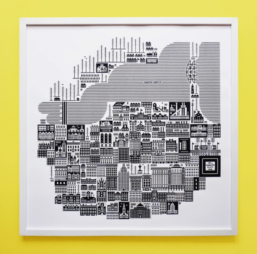 City of Hamilton 1958 Print