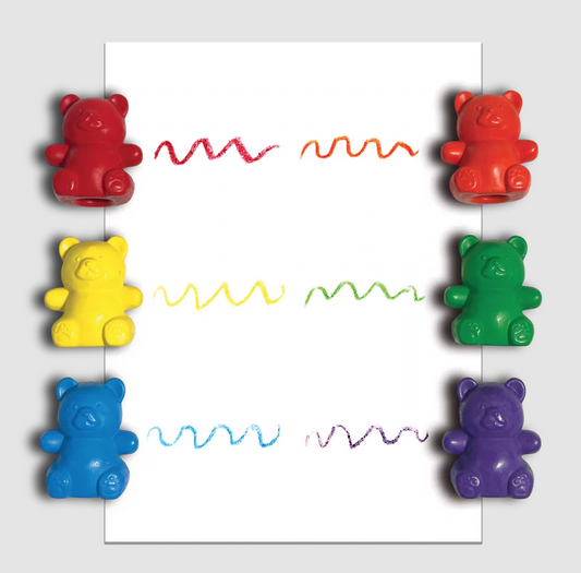 Cuddly Cubs Bear Finger Crayons Set of 6