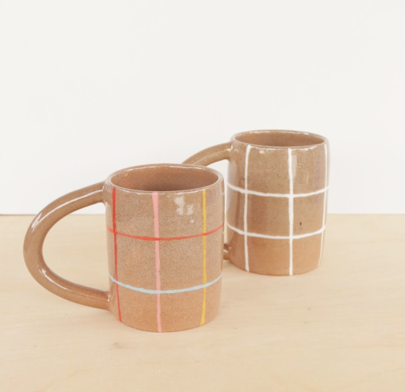 Ceramic Coffee Mug 12oz in Grid
