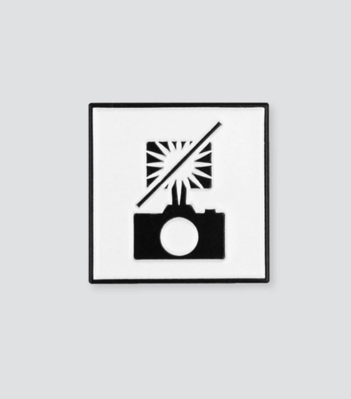 No Flash Photography Pin