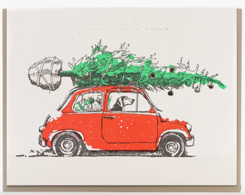 O Christmas Tree Dog Boxed Cards